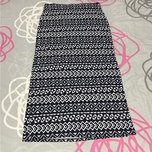 LOFT Midi Pattern Skirt